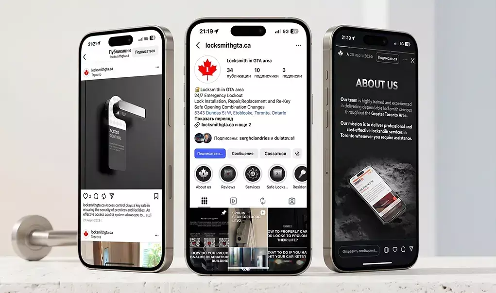 Locksmith GTA Instagram - locksmith instagram project by Thrive Solutions