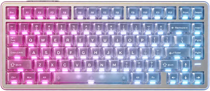 Игровая клавиатура VGN Neon 75, розово-синий градиент