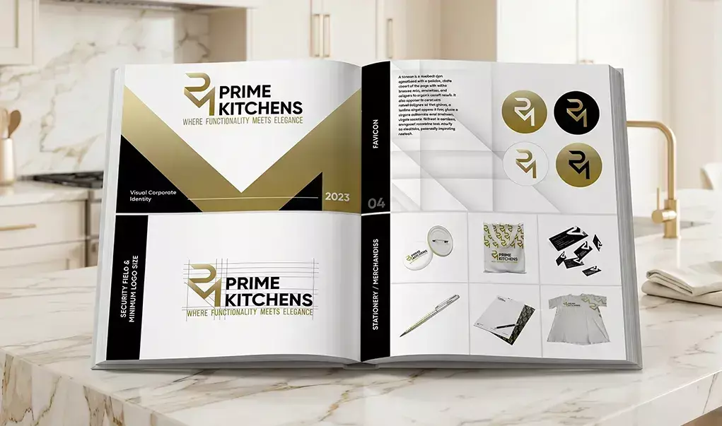 Prime Kitchens brand book by Thrive Solutions - custom kitchens & millwork