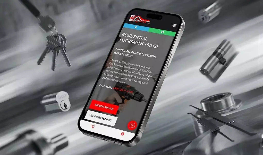 OpenDoor Georgia website by Thrive Solutions - 24/7 locksmith service
