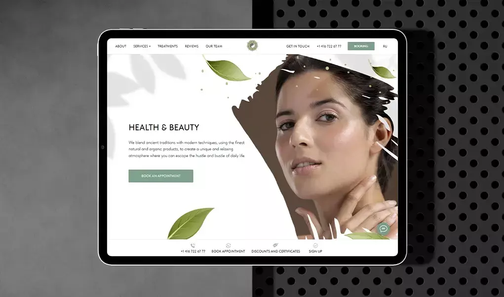 Balanced Wellness website by Thrive Solutions - wellness studio