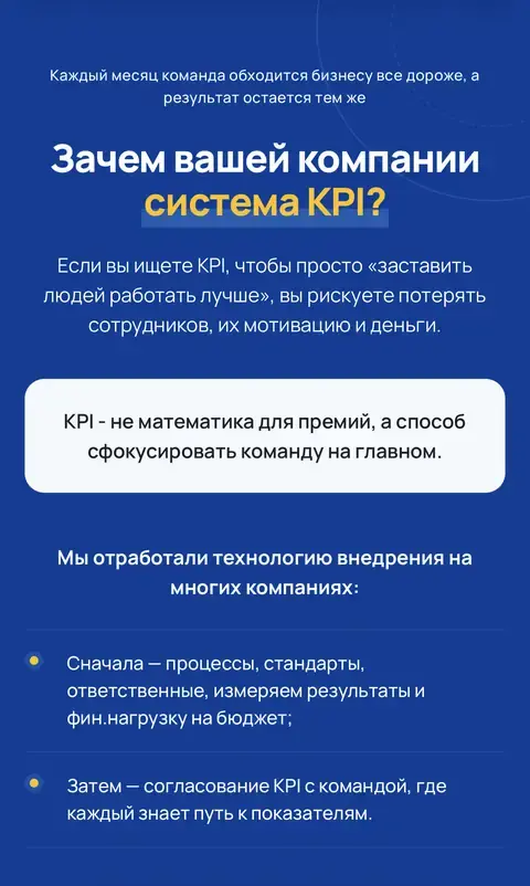 Сайт: система KPI