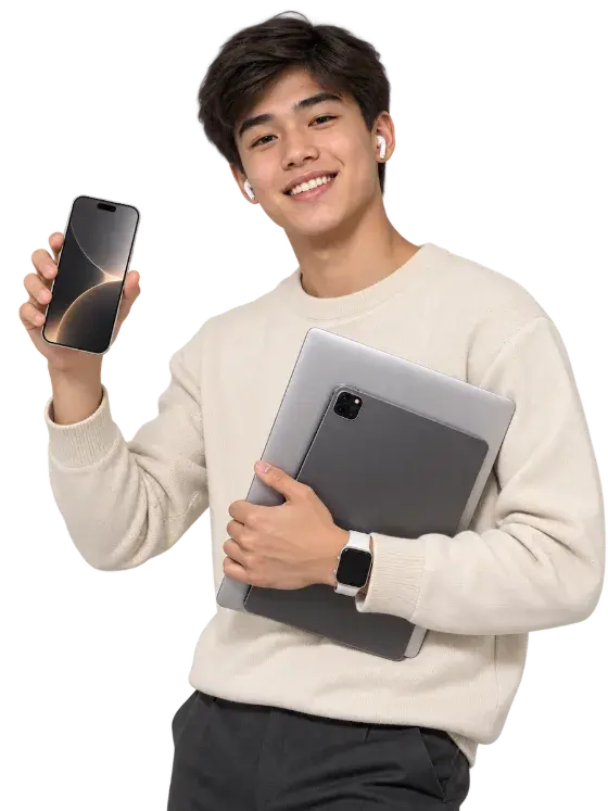 Ученик Сигматики с техникой Apple за 140 баллов на ЕНТ