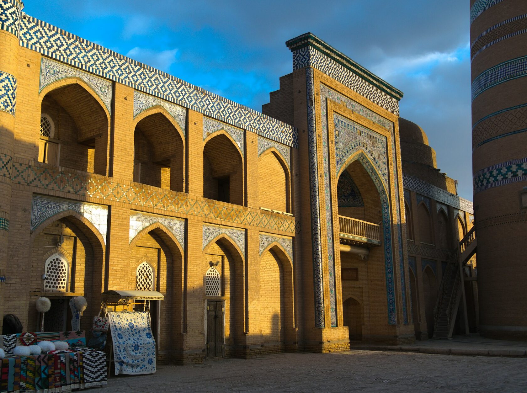 Khiva’s old city and Kalta Minor at sunset