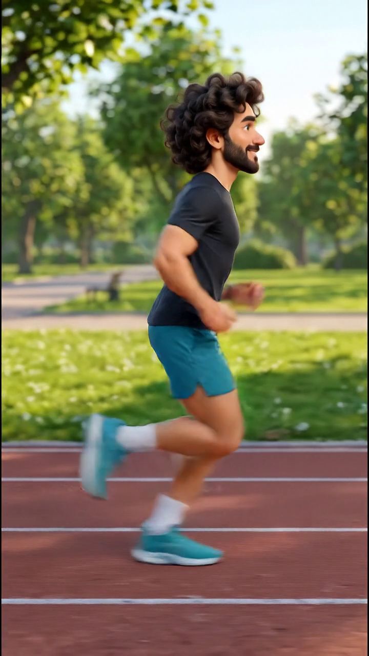 Runner with joint tracking points