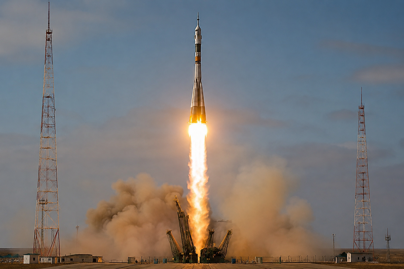 Participants in the city of Baikonur