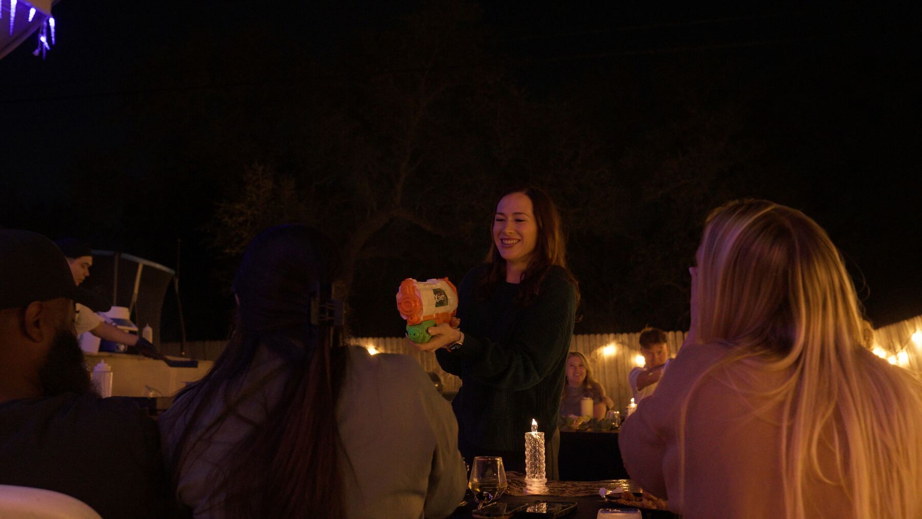 Hibachi chef cooking at a private party in Texas