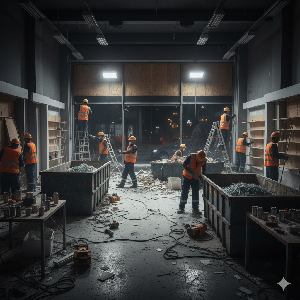 Срочный демонтаж бутика за 48 часов