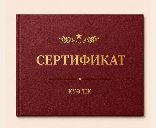 Обложка для сертификата