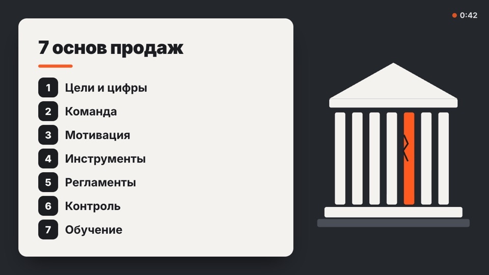 Кадр из видео: 7 опор любого отдела продаж