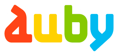 Логотип бренда игрушек auby