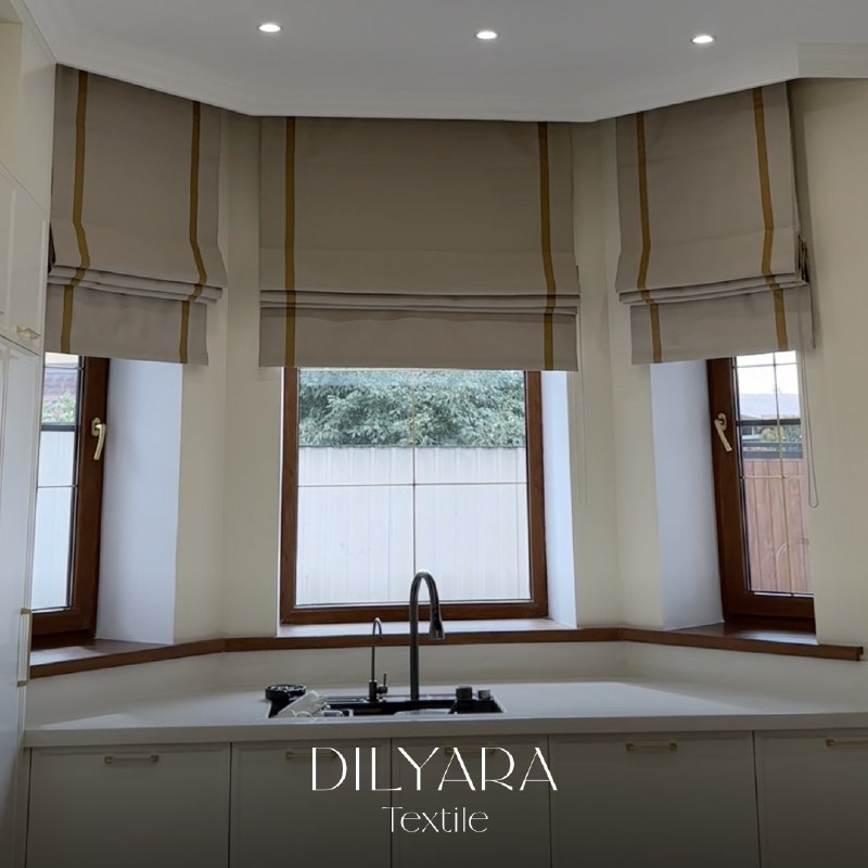 Заказать пошив римских штор в Алматы