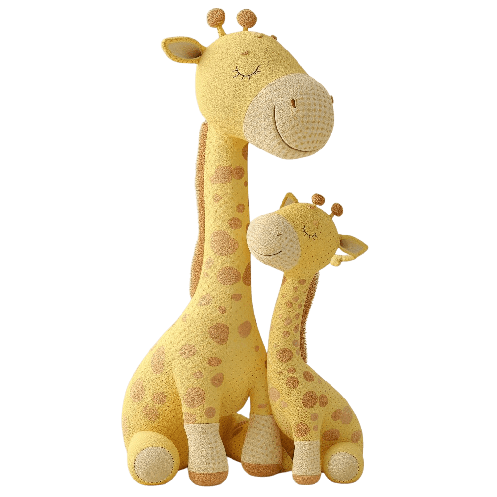 Баласымен бірге жираф ана түріндегі жұмсақ ойыншық