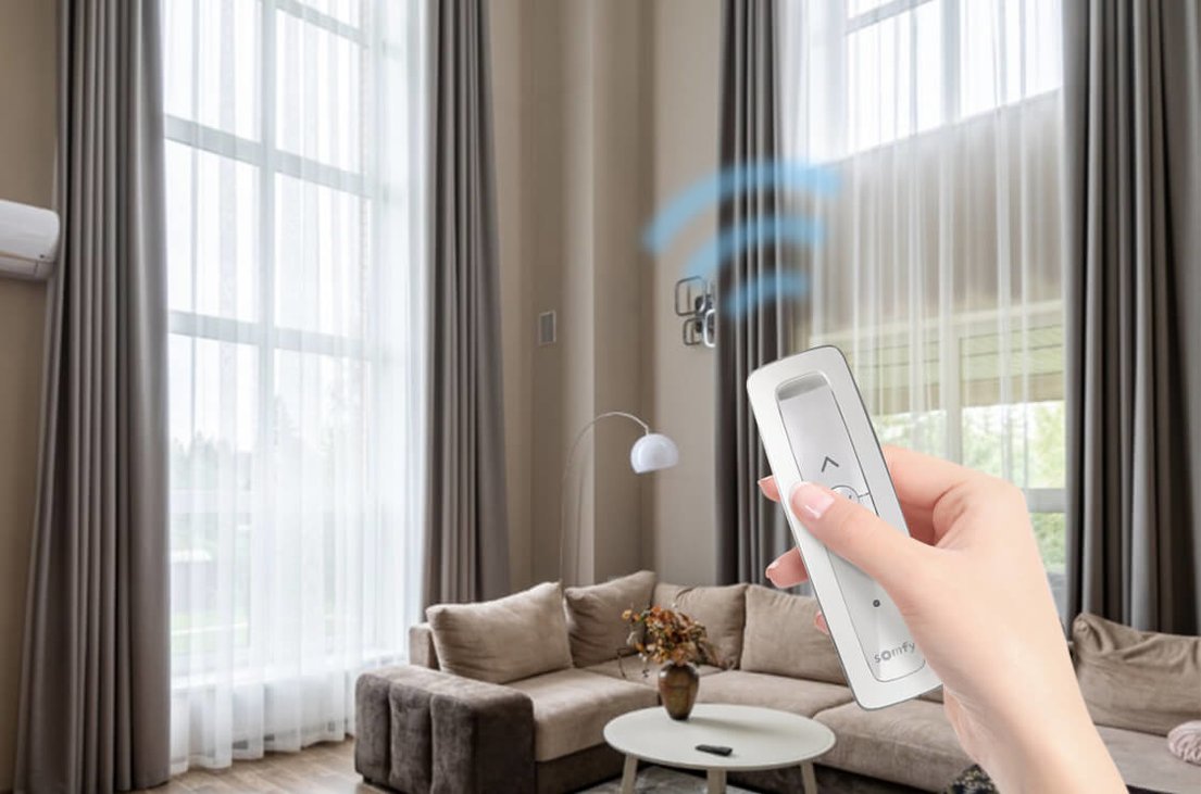 Карниз для штор с управлением со смартфона