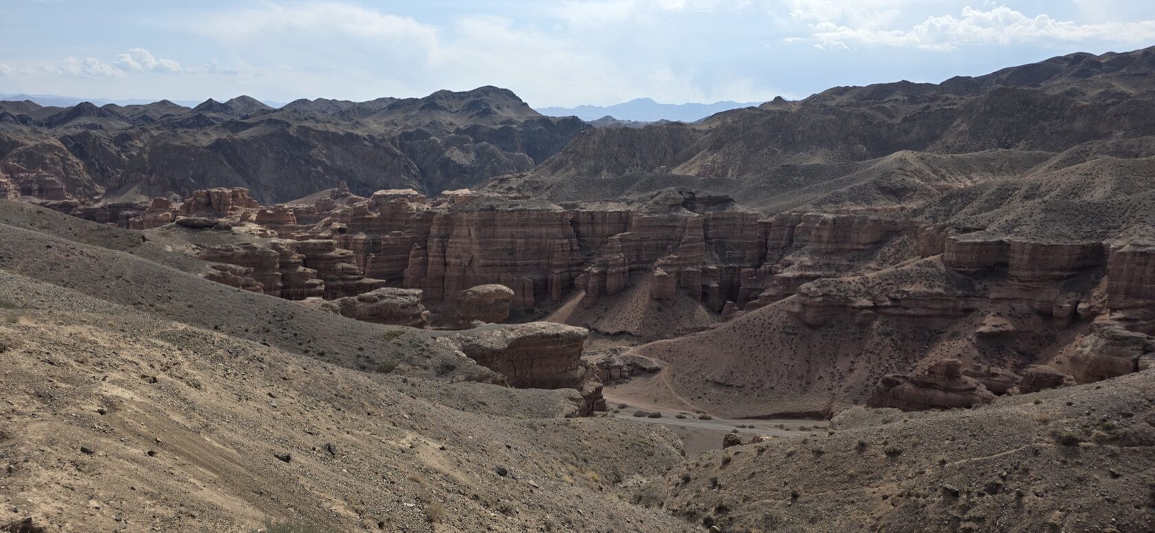 Charyn Canyon, Valley of Castles, seen from the rim, Kazakhstan