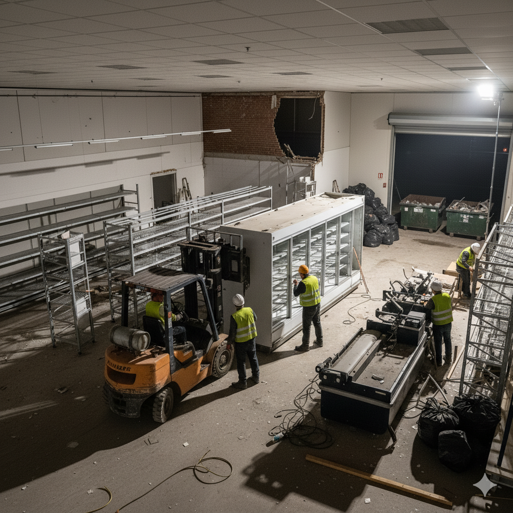 Демонтаж продуктового магазина в Алматы