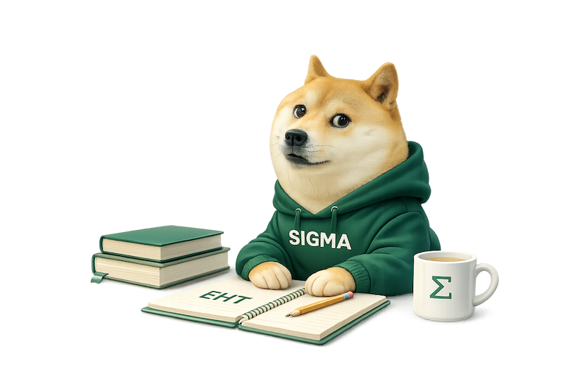 Талисман Sigma Center — сиба-ину в худи готовится к пробному ЕНТ