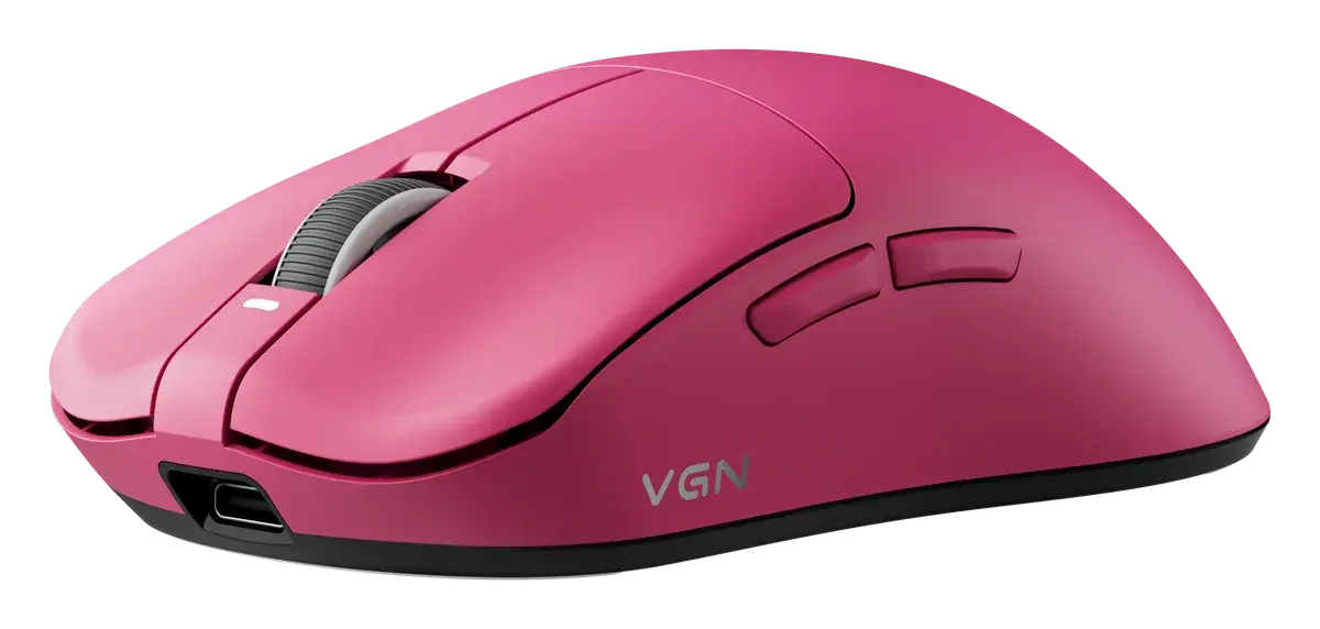 Игровая мышь VGN Dragonfly F1 SE, розовый — вид под углом