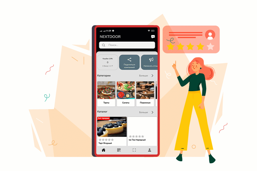 Отзывы о товарах и обслуживании внутри заведения