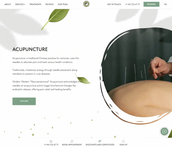 Animated responsive views of Balanced Wellness
