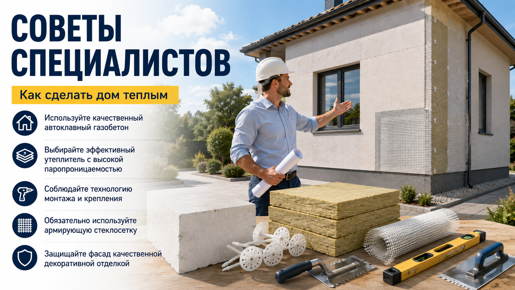 Практические рекомендации по утеплению газобетона
