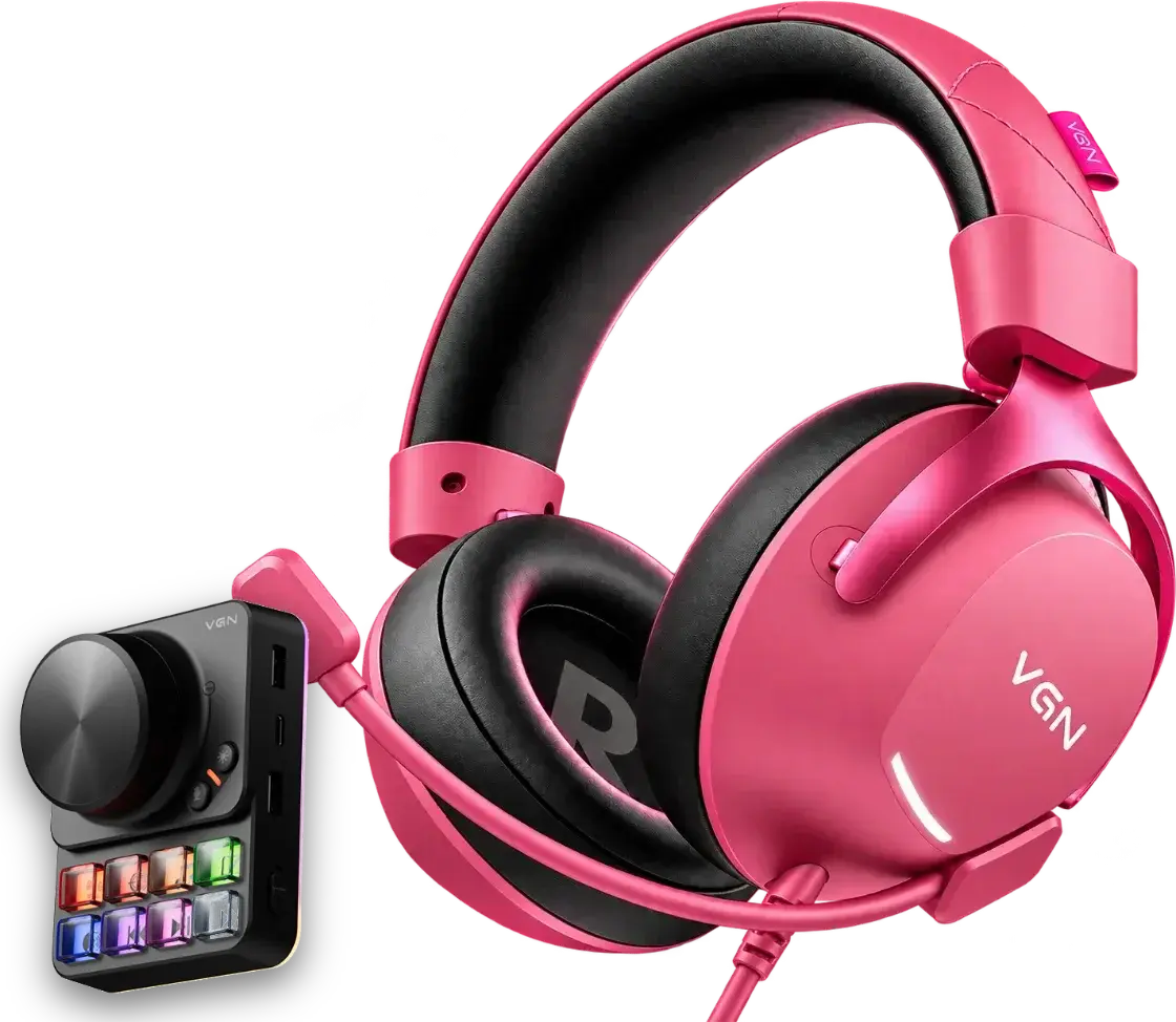 Игровая гарнитура VGN Siren V2 Pro Max, цвет розовый