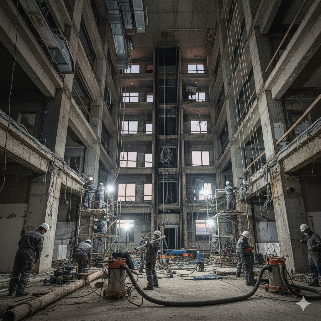 Демонтаж инженерных систем отеля Жетысу