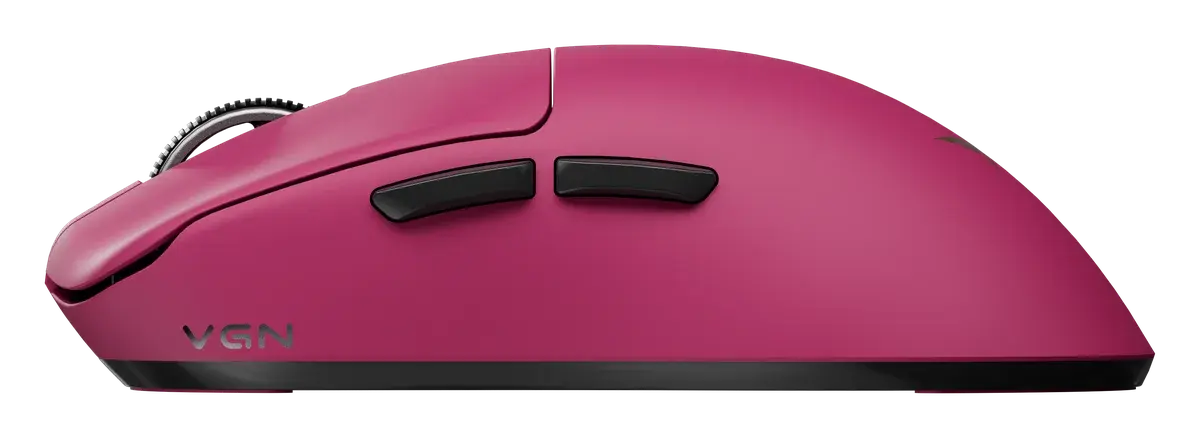 Игровая мышь VGN Dragonfly F1 V5 Turbo, розовый — вид сбоку