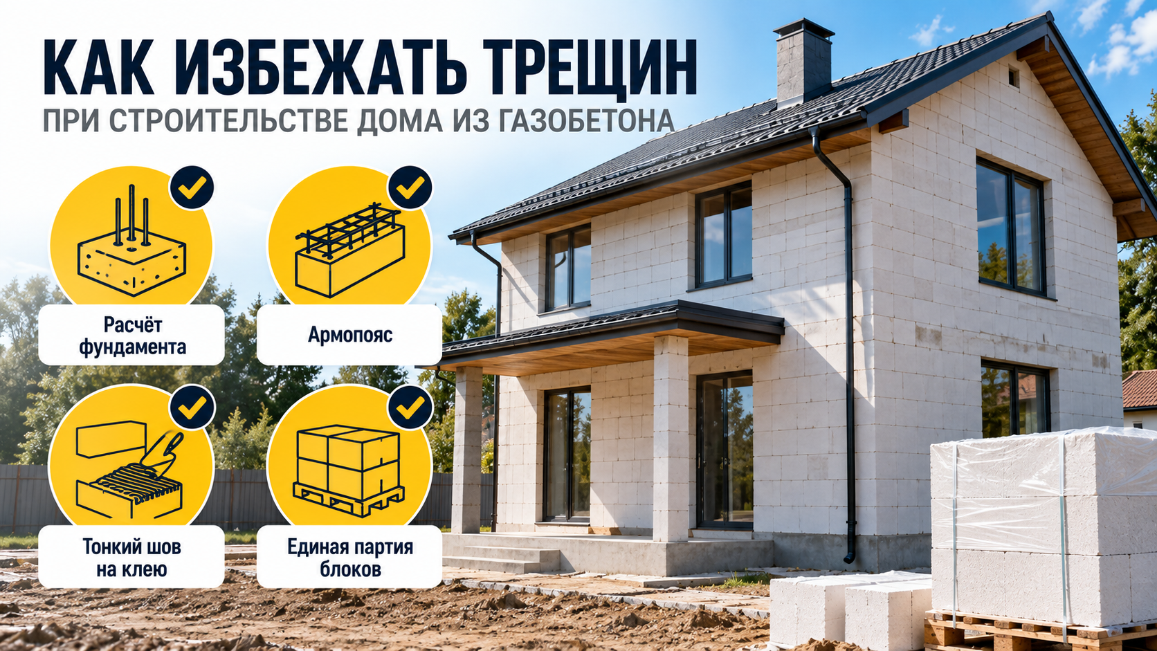 Контроль качества кладки газобетона