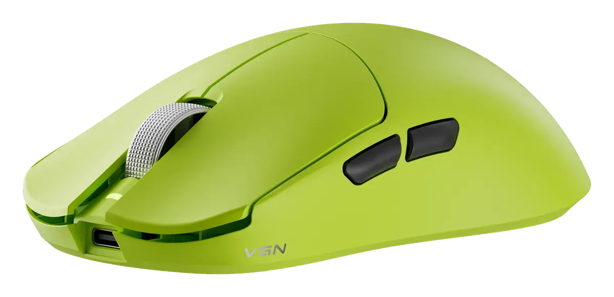 Игровая мышь VGN Dragonfly F2 Pro Max, зелёный — вид под углом