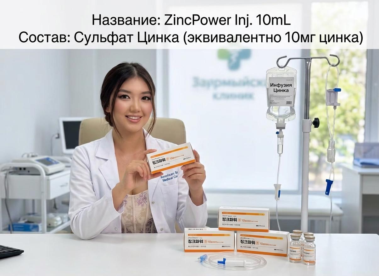 Инфузия препарата ZincPower в клинике
