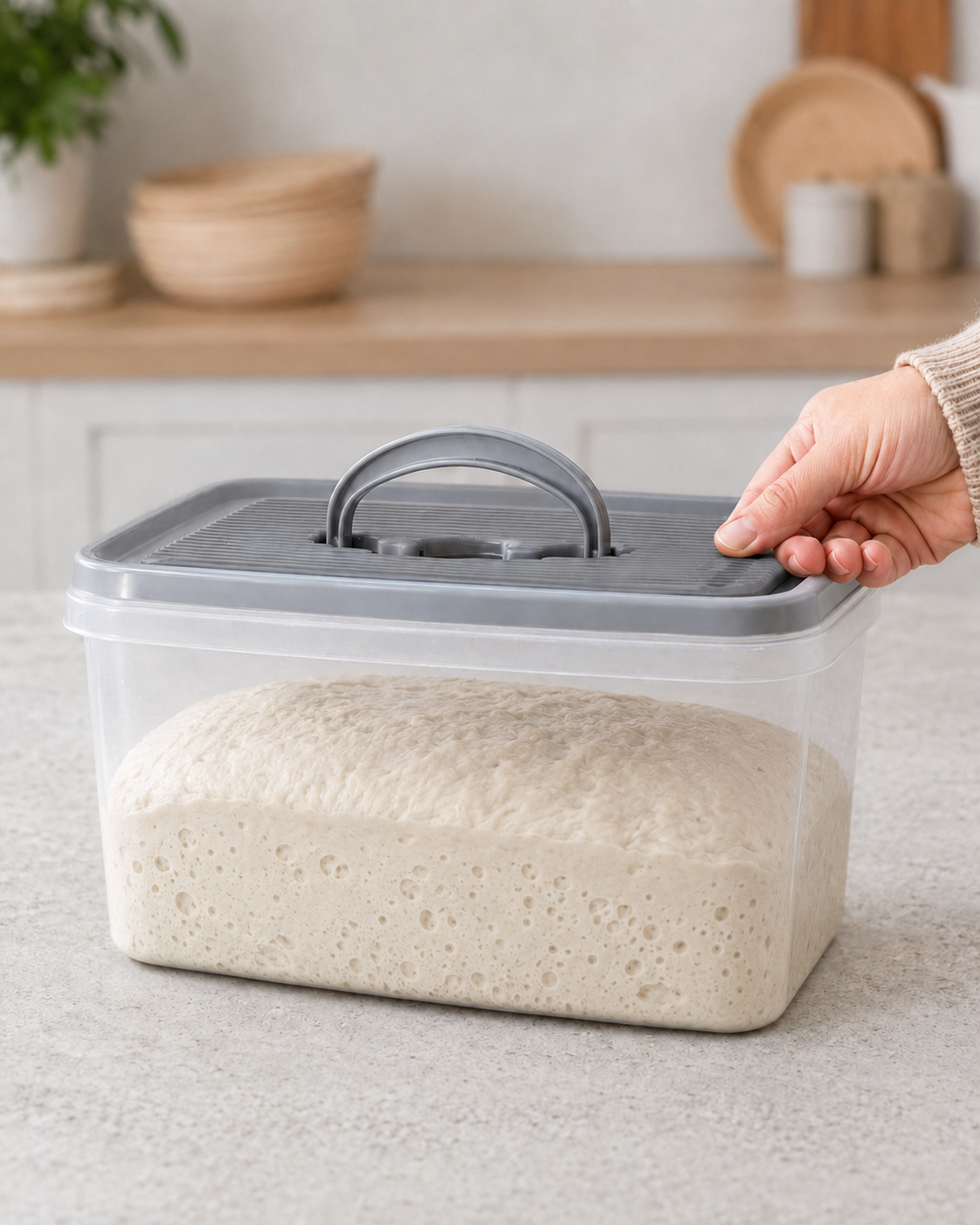 Ciabatta crumb structure — irregular holes from controlled fermentation