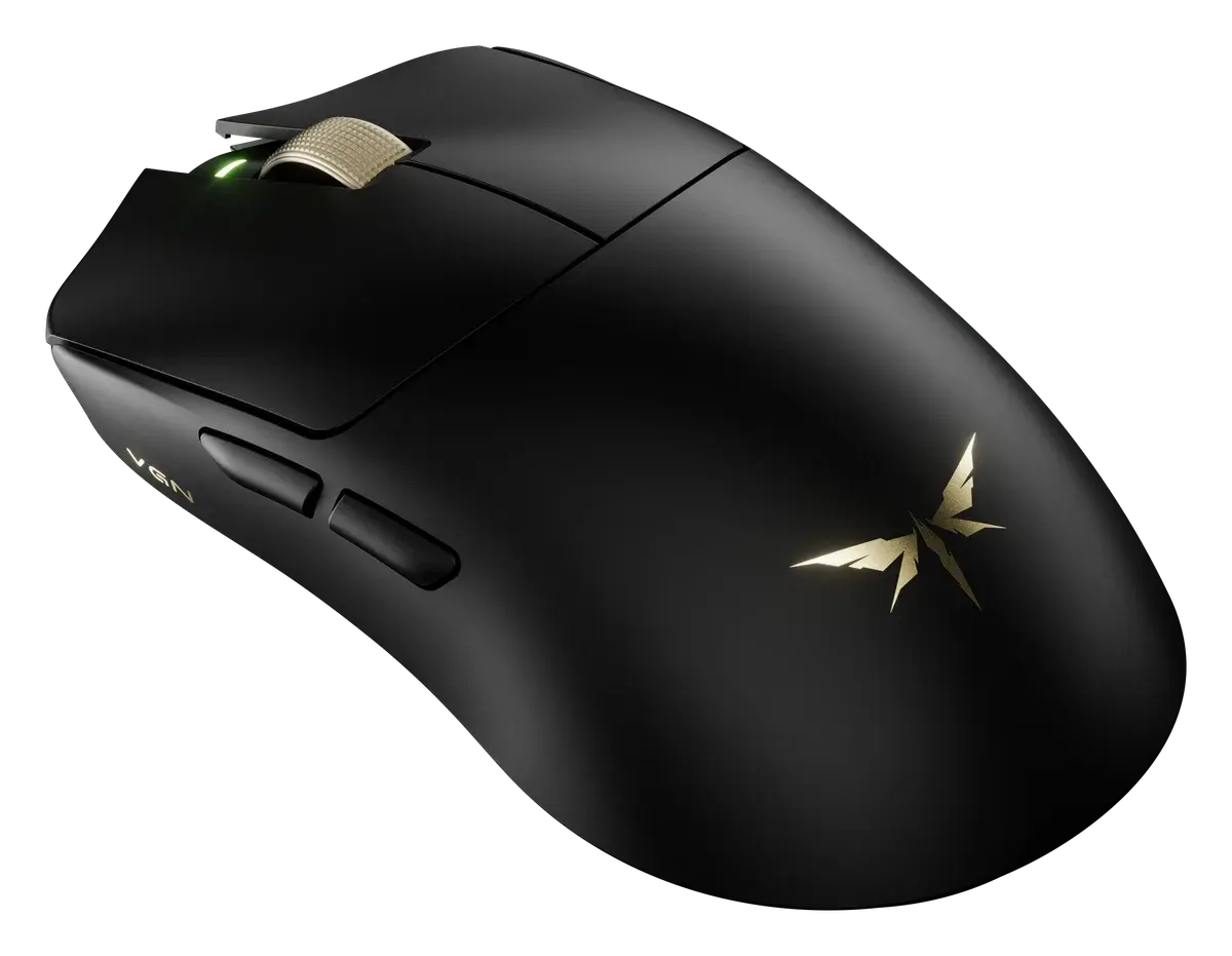 Игровая мышь VGN Dragonfly F2 Ultra+, чёрный — вид сзади под углом