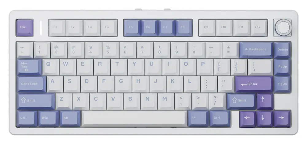 Игровая клавиатура VGN N75 V2, морская соль — вид сверху