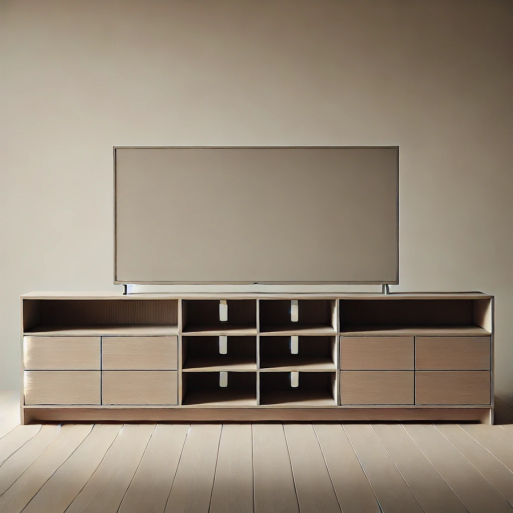 Тумба под телевизор в интерьере гостиной