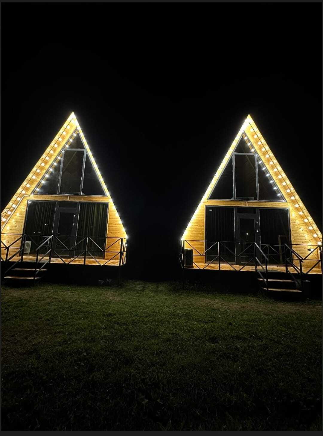 A-frame домики с подсветкой