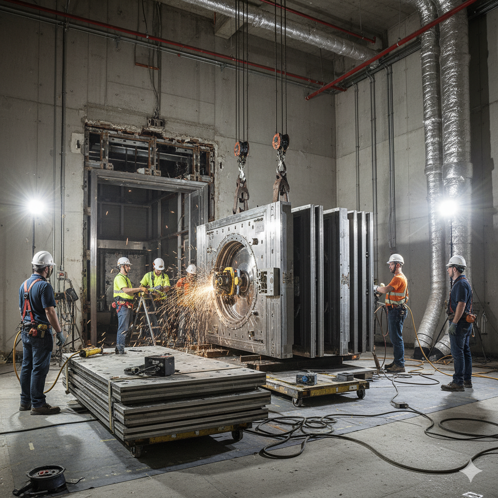 Демонтаж банковского хранилища V класса защиты