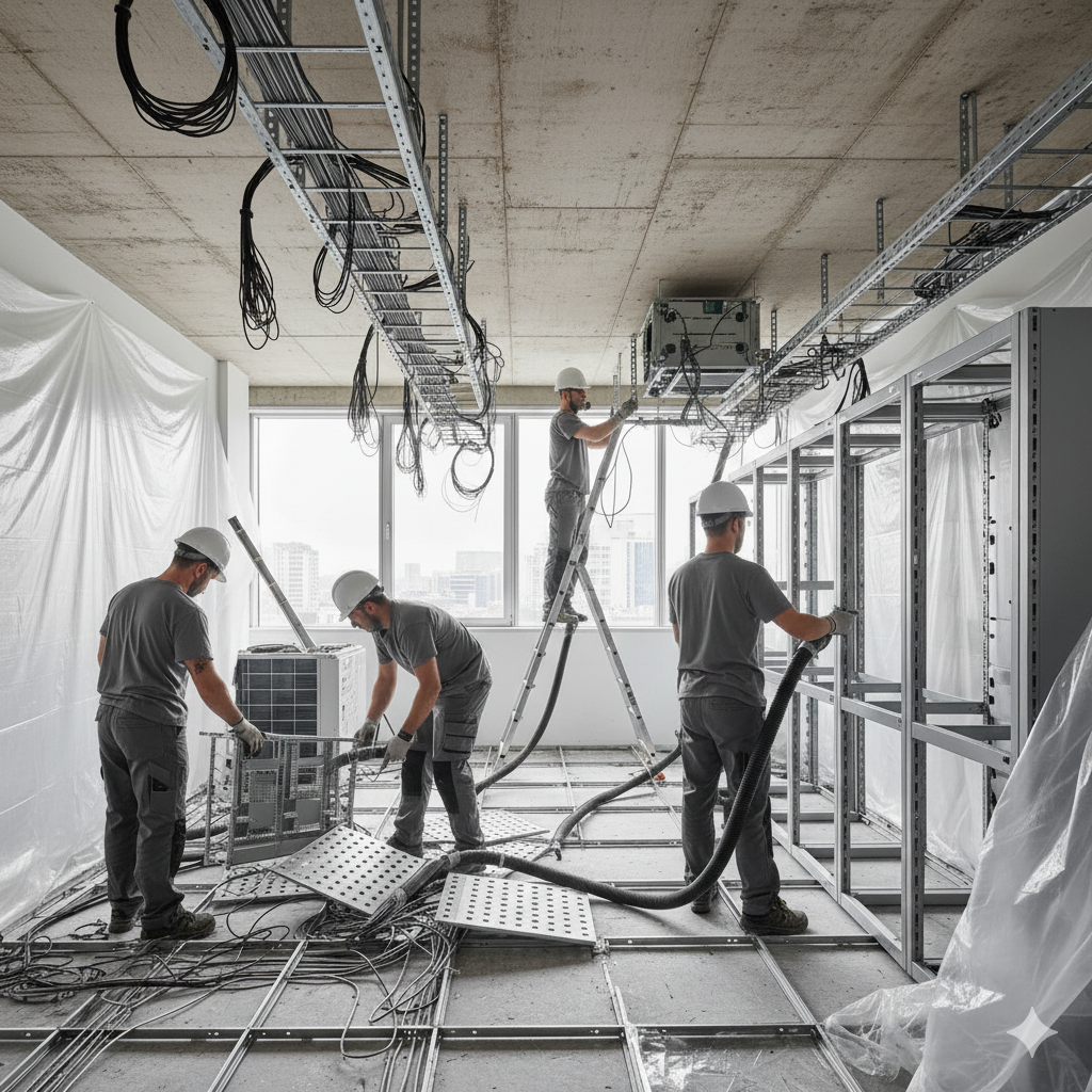 Демонтаж старой серверной комнаты