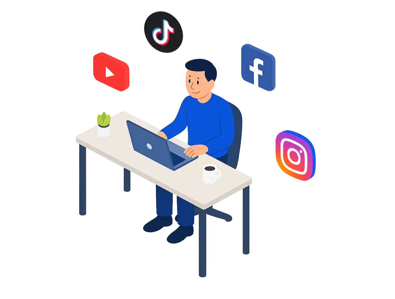 SMM специалист Метриум работает над проектом