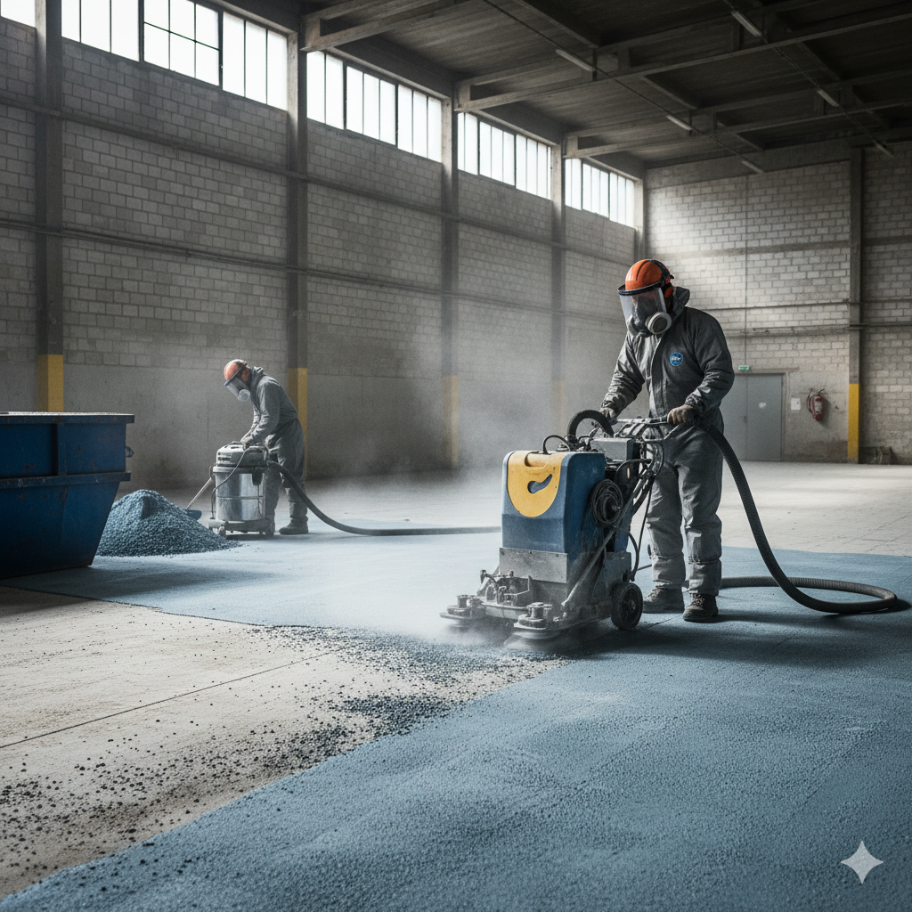 Снятие прочного наливного полимерного пола