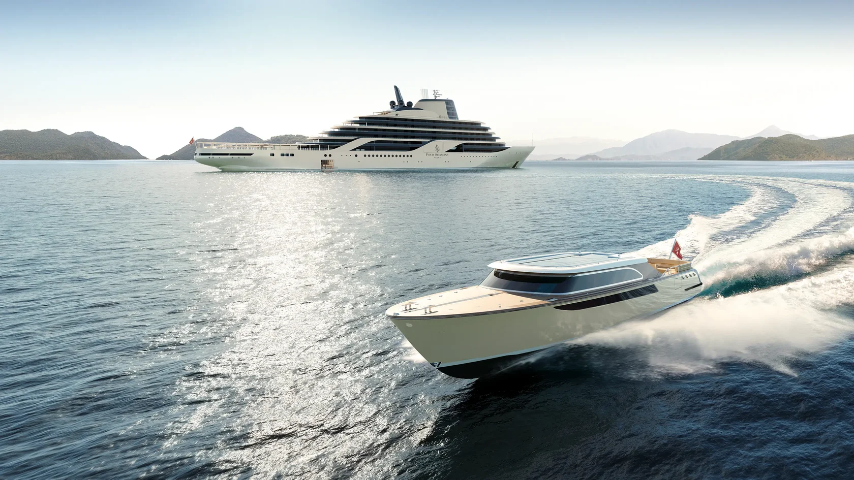Yacht at sea