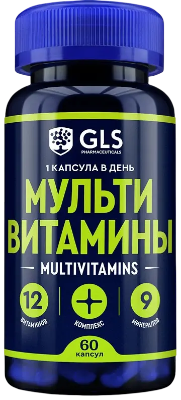 Мультивитамины 12+9 GLS, 60 капсул по 420 мг