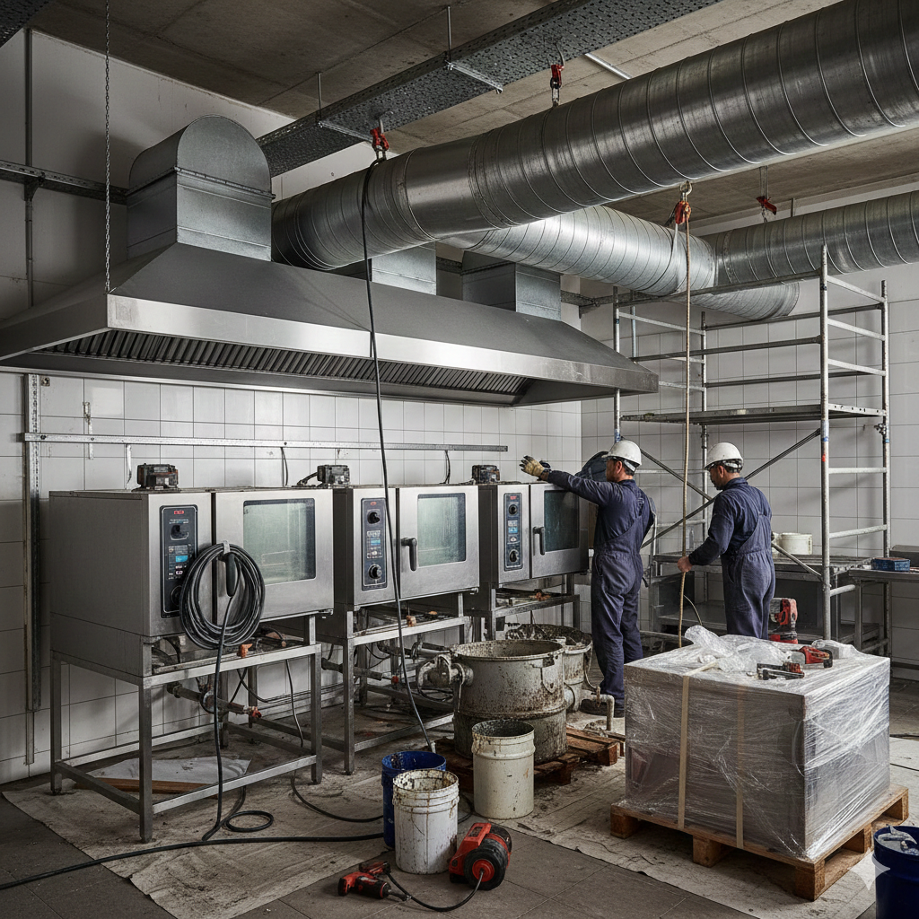 Демонтаж профессиональной кухни и вентиляции