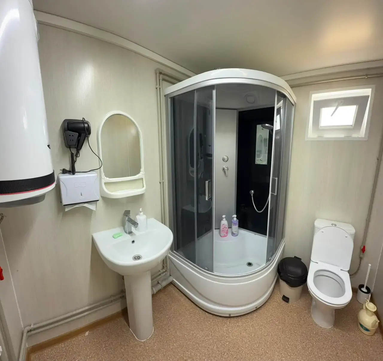 Shower and bathroom facilities at Qazaq Camp