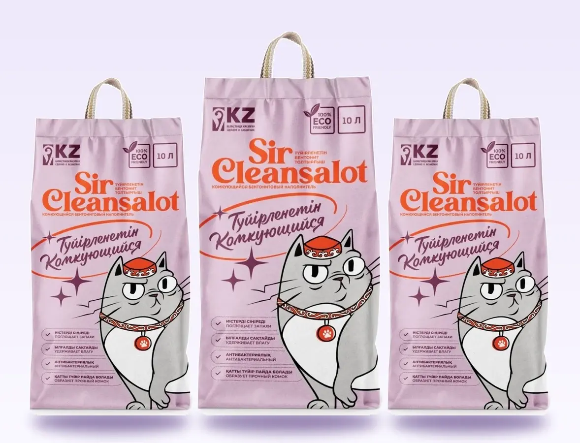Ряд упаковок наполнителя Sir Cleansalot 10 л
