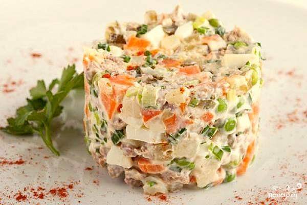 Оливье с мясом