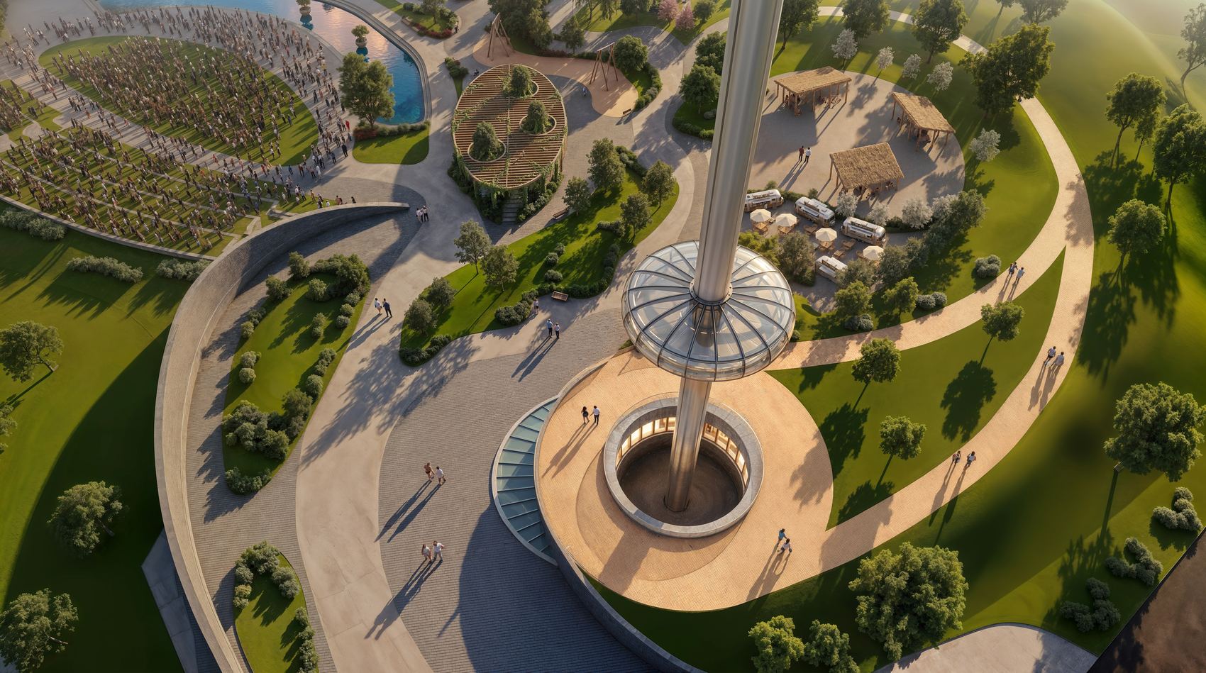 K-PARK observation tower at sunset