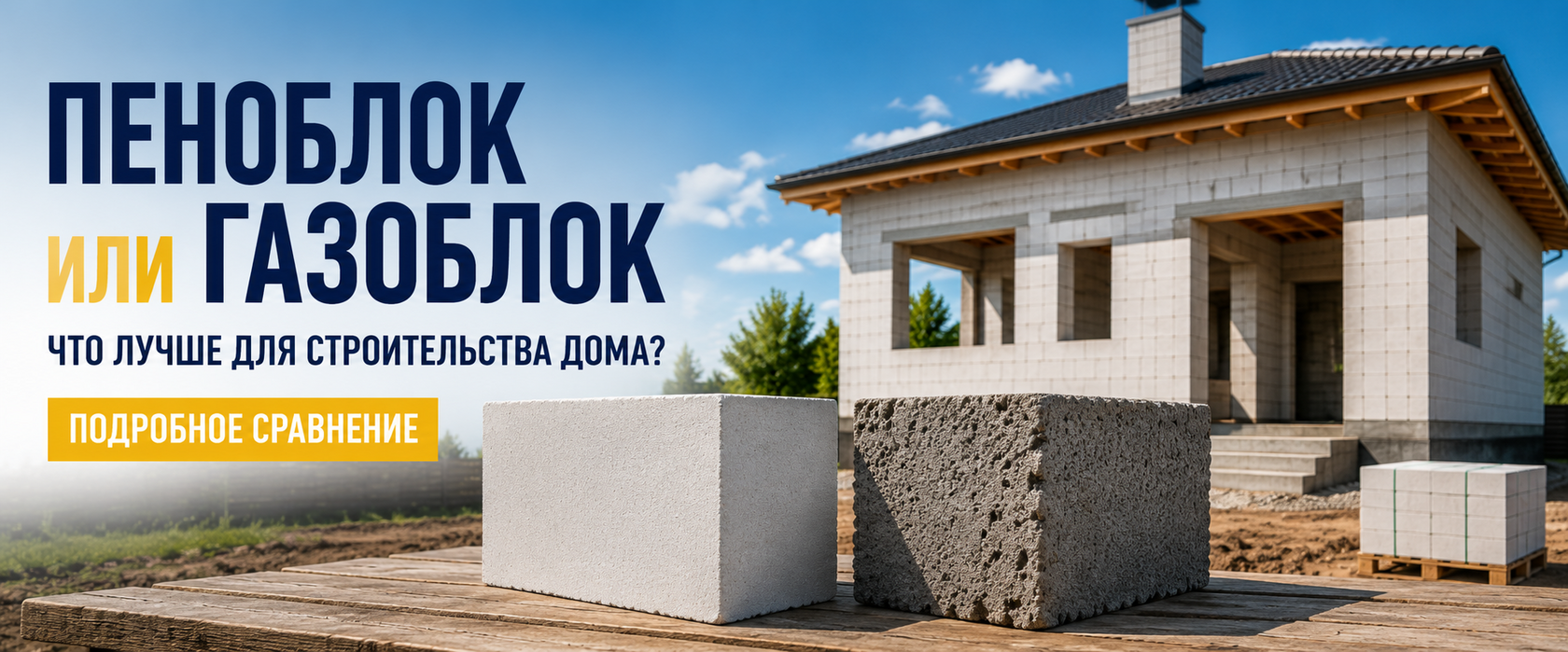 Что лучше: пеноблок или газоблок