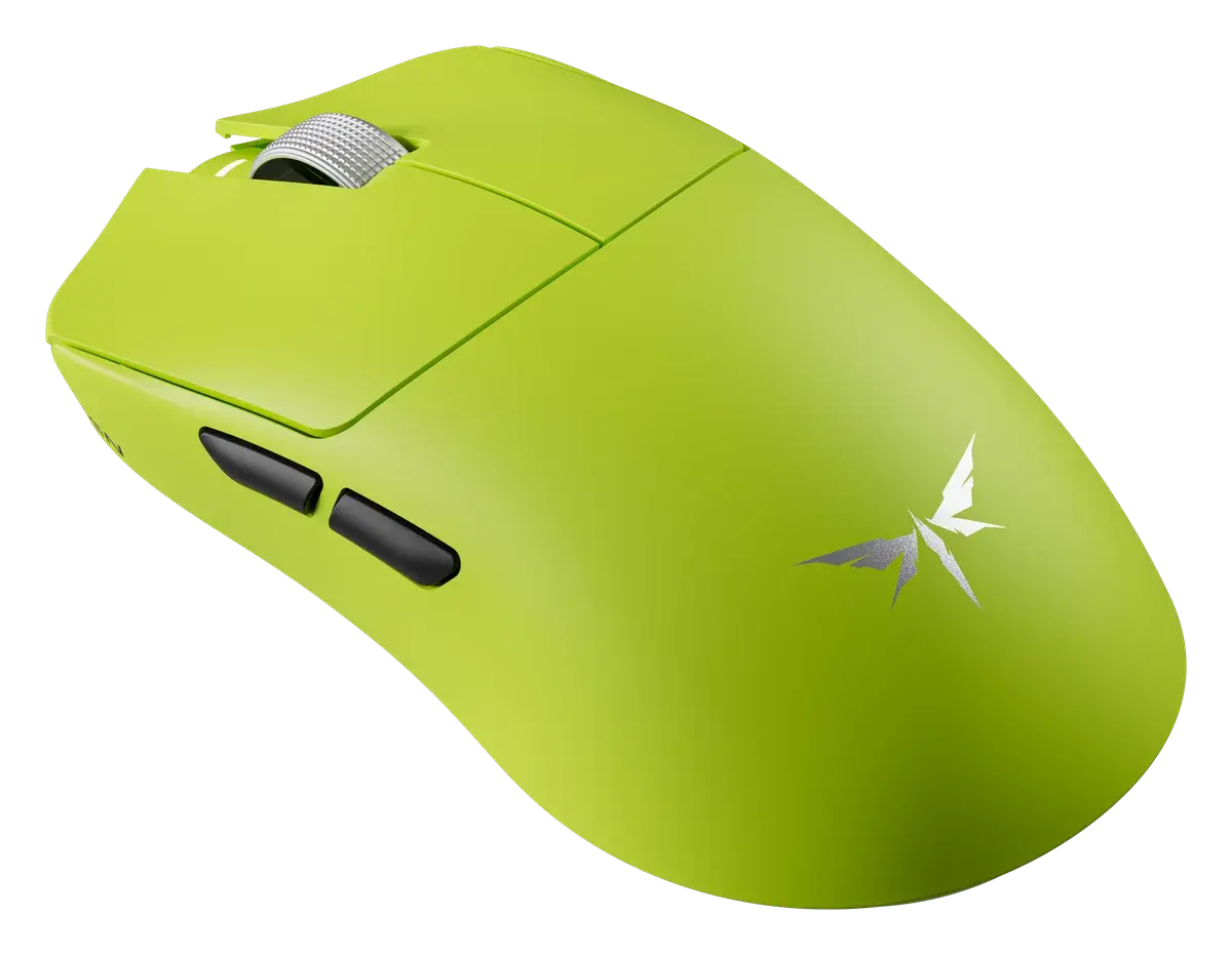 Игровая мышь VGN Dragonfly F2 Pro Max, зелёный — вид сзади под углом
