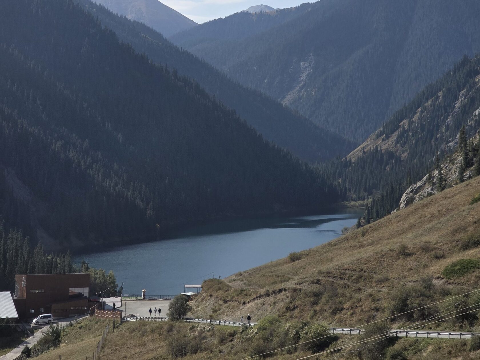 Lower Kolsai Lake in the Tian Shan mountains, Kazakhstan, early morning
